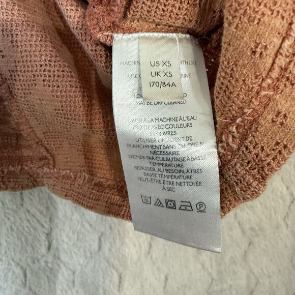 Free People Heartstrings Summer Puff Sleeve Crop Top Peach Sz XS - Picture 4 of 11